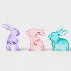 3pk Easter Acrylic Decorative Bunny Figural - Spritz™